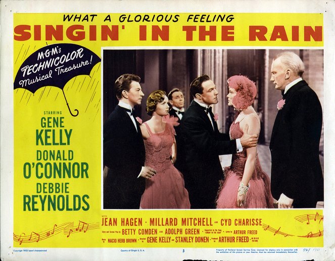 Singin' in the Rain - Lobby Cards - Donald O'Connor, Debbie Reynolds, Gene Kelly, Jean Hagen