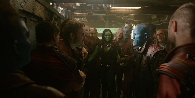 Guardians of the Galaxy - Filmfotos - Chris Pratt, Zoe Saldana, Michael Rooker