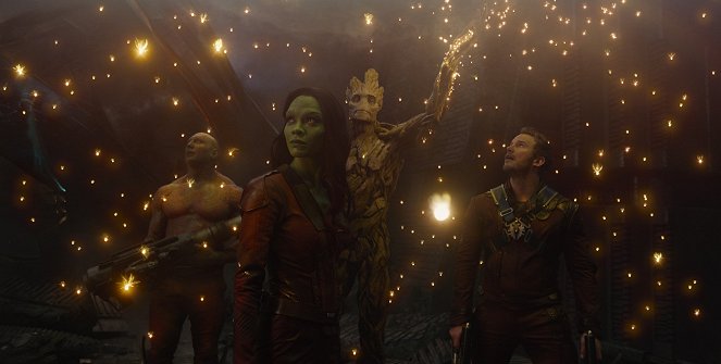 Guardians of the Galaxy - Filmfotos - Dave Bautista, Zoe Saldana, Chris Pratt