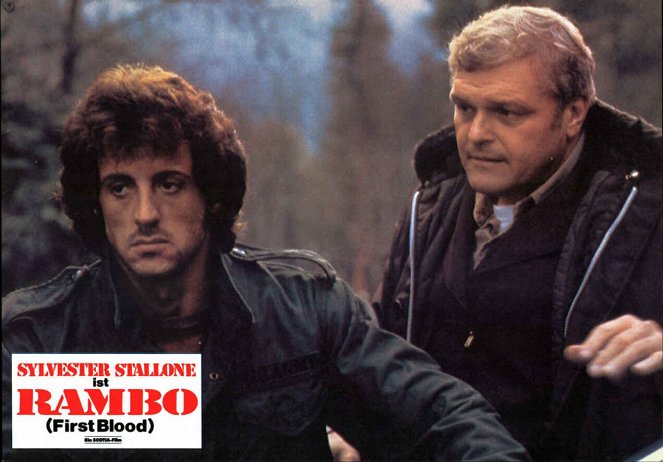 Rambo - First Blood - Lobbykarten - Sylvester Stallone, Brian Dennehy