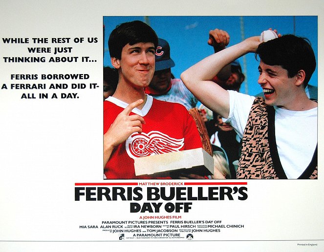 La Folle Journée de Ferris Bueller - Cartes de lobby - Alan Ruck, Matthew Broderick