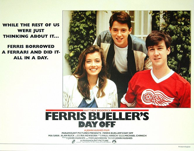 Wolny dzień Ferrisa Buellera - Lobby karty - Mia Sara, Matthew Broderick, Alan Ruck