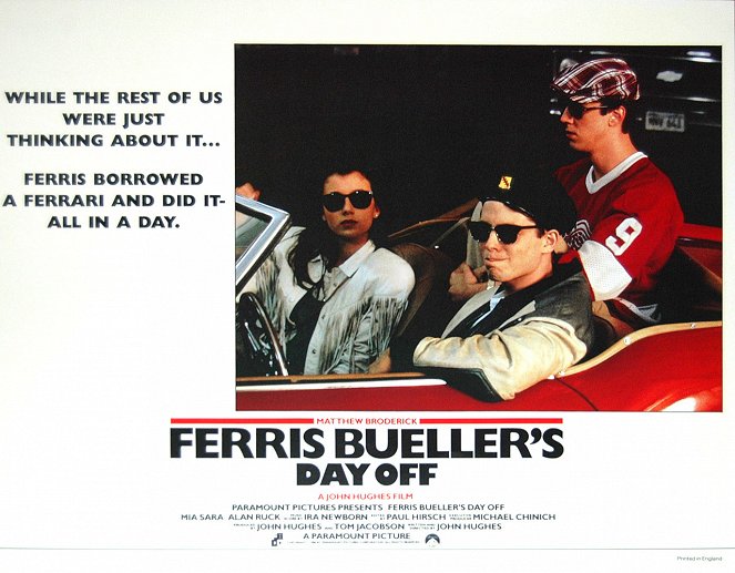 La Folle Journée de Ferris Bueller - Cartes de lobby - Mia Sara, Matthew Broderick, Alan Ruck