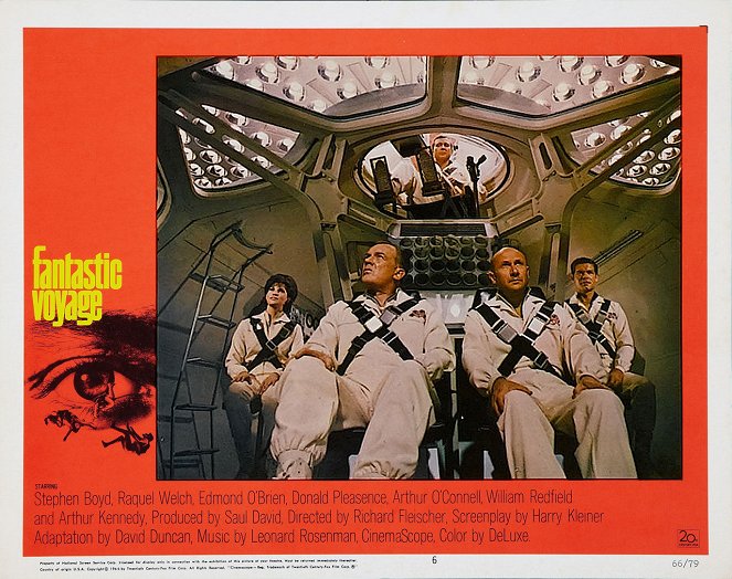 Die Phantastische Reise - Lobbykarten - Raquel Welch, Arthur Kennedy, William Redfield, Donald Pleasence, Stephen Boyd