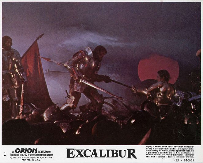 Excalibur - Cartões lobby - Paul Geoffrey, Nigel Terry, Robert Addie