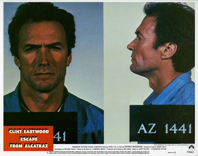 Os Fugitivos de Alcatraz - Cartões lobby - Clint Eastwood