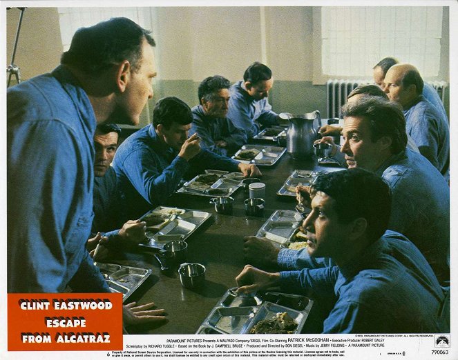 Os Fugitivos de Alcatraz - Cartões lobby - Jack Thibeau, Fred Ward, Clint Eastwood
