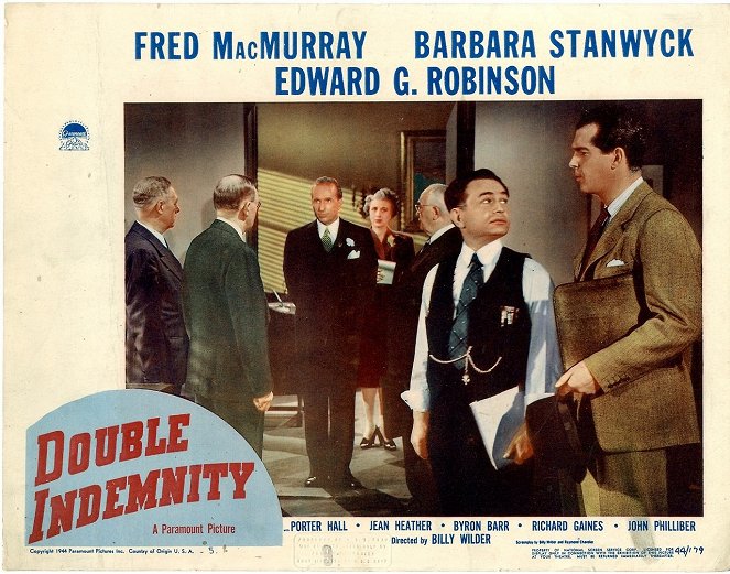 Double Indemnity - Lobbykaarten - Edward G. Robinson, Fred MacMurray