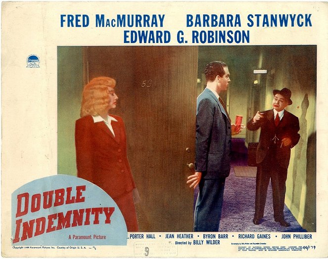 Double Indemnity - Lobbykaarten - Barbara Stanwyck, Fred MacMurray, Edward G. Robinson