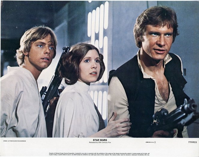 Star Wars: Episódio IV - Uma Nova Esperança - Cartões lobby - Mark Hamill, Carrie Fisher, Harrison Ford