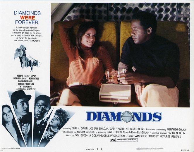Diamonds - Lobby Cards - Barbara Hershey, Richard Roundtree