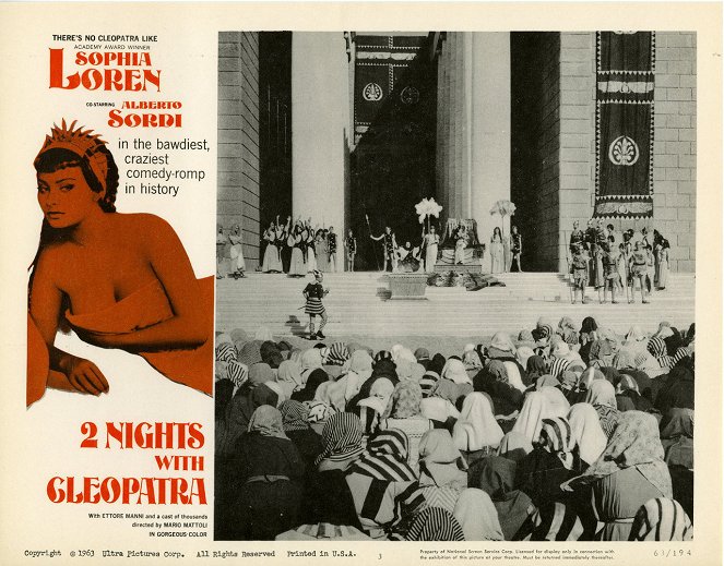 Deux nuits avec Cléopâtre - Cartes de lobby