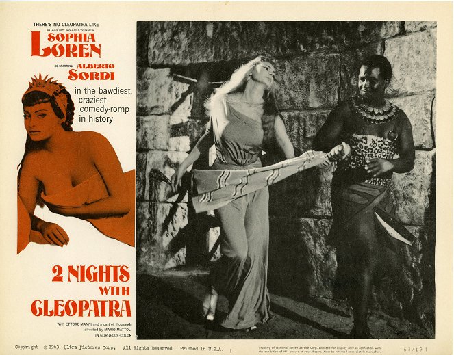 Zwei Nächte mit Cleopatra - Lobbykarten - Sophia Loren
