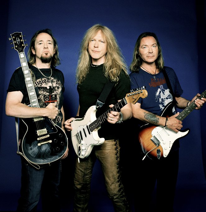 Iron Maiden: Death on the Road - Werbefoto - Adrian Smith, Janick Gers, Dave Murray