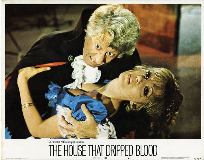 The House That Dripped Blood - Lobbykaarten - Jon Pertwee, Ingrid Pitt