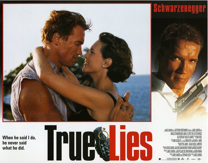 Prawdziwe kłamstwa - Lobby karty - Arnold Schwarzenegger, Jamie Lee Curtis