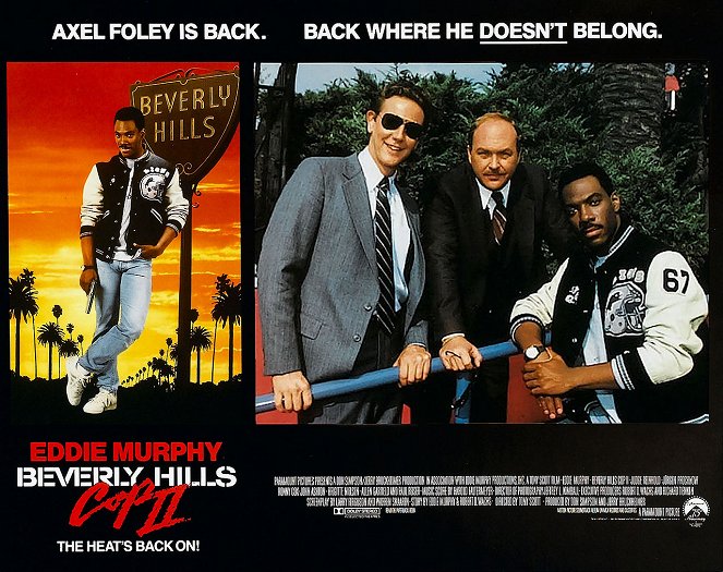 Beverly Hills Cop II - Lobbykarten - Judge Reinhold, John Ashton, Eddie Murphy