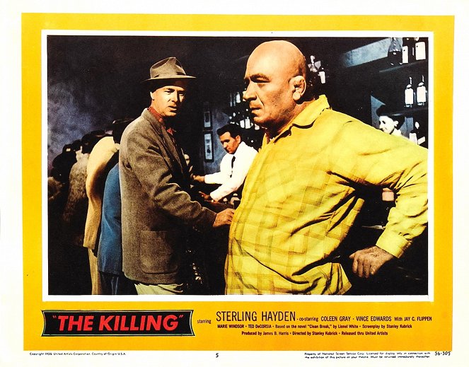 Zabójstwo - Lobby karty - Sterling Hayden, Kola Kwariani