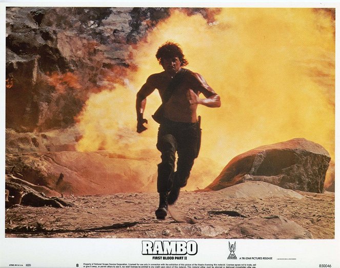 Rambo II : La mission - Cartes de lobby - Sylvester Stallone