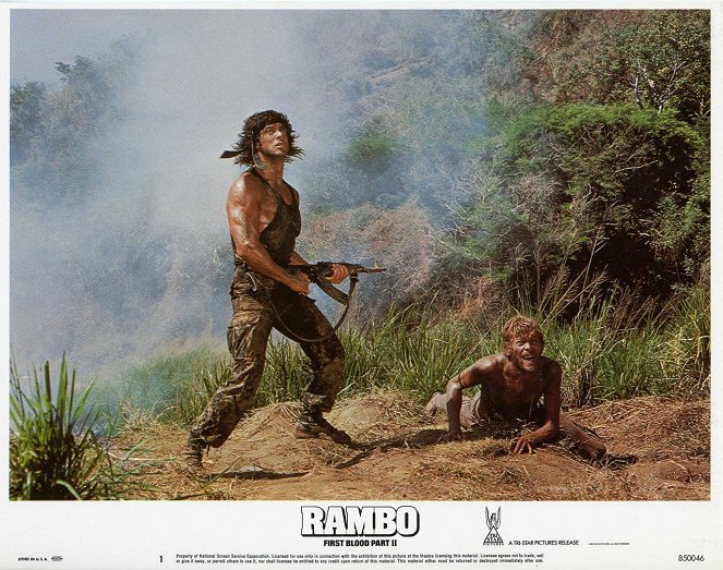 Rambo II - A Vingança do Herói - Cartões lobby - Sylvester Stallone, Andy Wood