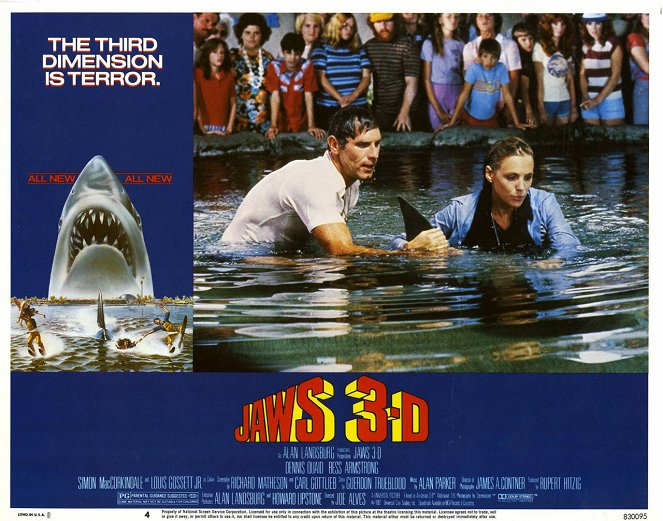 Jaws 3-D - Lobbykaarten - Dan Blasko, Bess Armstrong