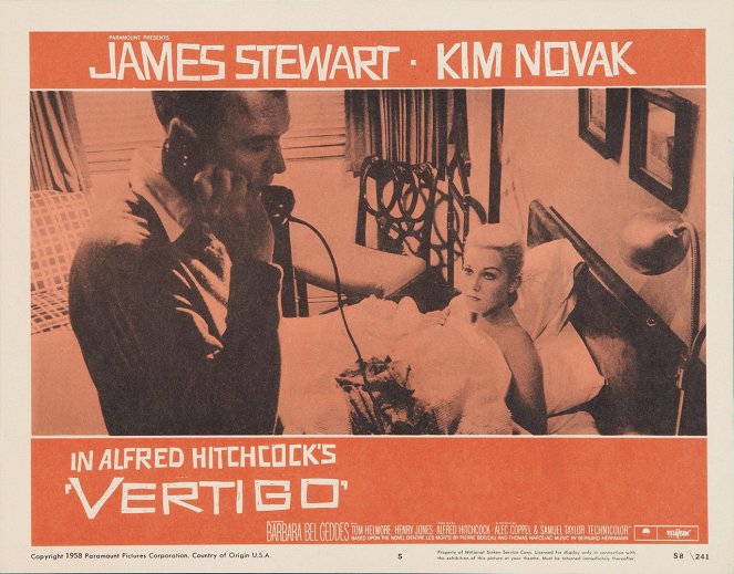 Vertigo - Lobby Cards - James Stewart, Kim Novak