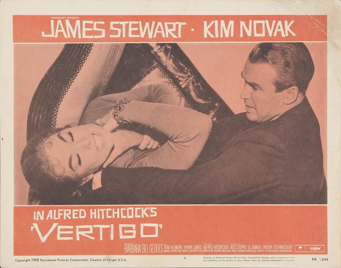 Vertigo - Lobbykaarten - Kim Novak, James Stewart