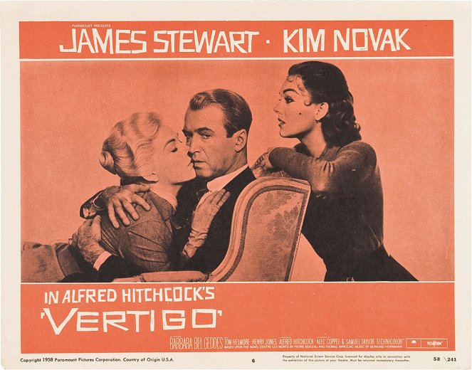 Vertigo - Lobbykaarten - Kim Novak, James Stewart