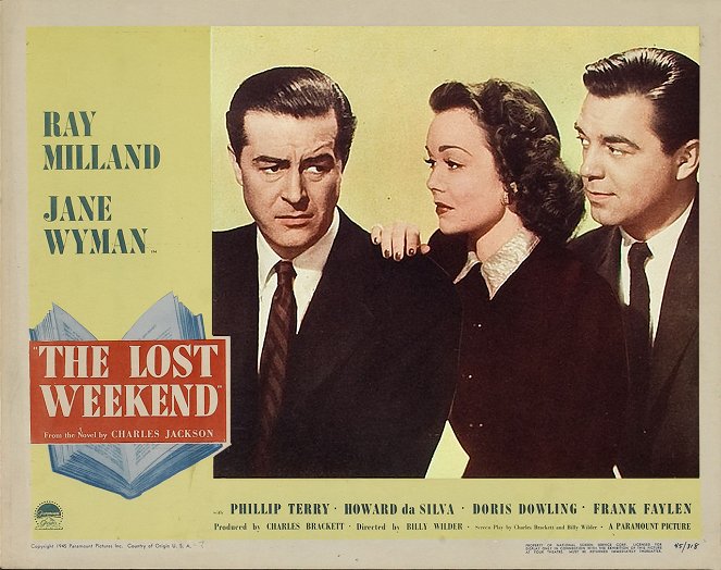 The Lost Weekend - Lobbykaarten - Ray Milland, Jane Wyman