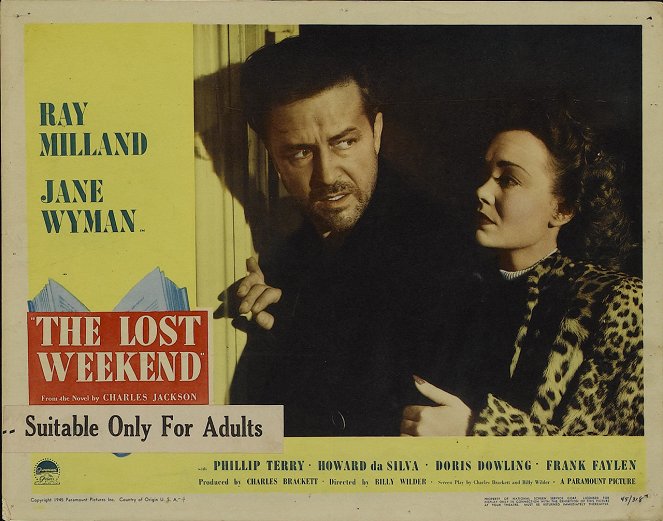 The Lost Weekend - Lobbykaarten - Ray Milland, Jane Wyman