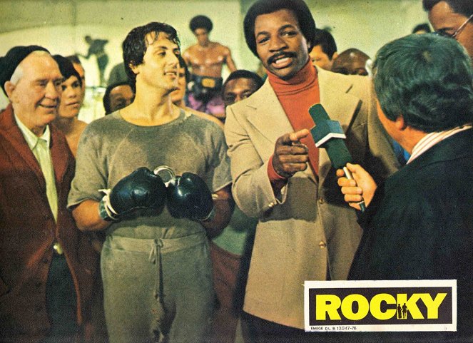 Rocky - Lobbykarten - Burgess Meredith, Sylvester Stallone, Carl Weathers