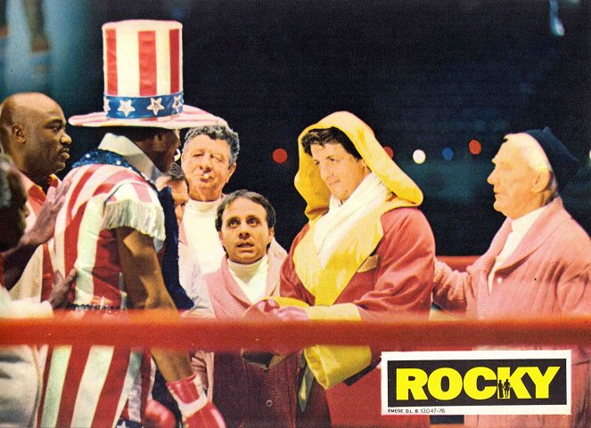 Rocky - Cartes de lobby - Tony Burton, Carl Weathers, Al Silvani, Jimmy Gambina, Sylvester Stallone, Burgess Meredith