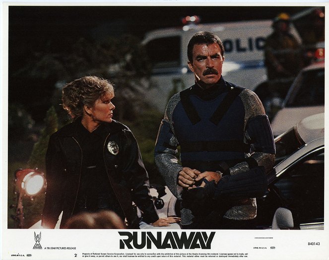 Runaway - L'évadé du futur - Cartes de lobby - Cynthia Rhodes, Tom Selleck