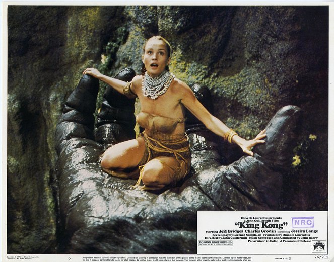 King Kong - Lobbykarten - Jessica Lange