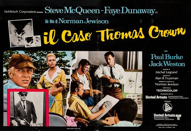 The Thomas Crown Affair - Lobby Cards - Steve McQueen, Faye Dunaway
