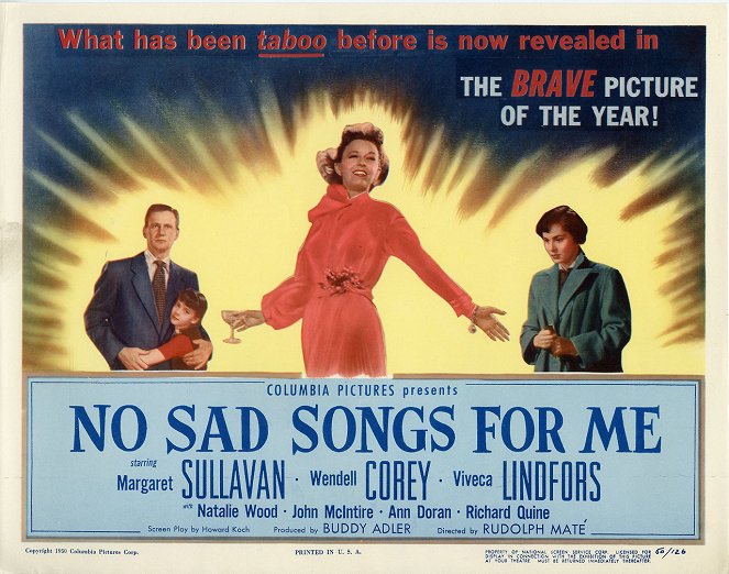 No Sad Songs for Me - Lobby Cards
