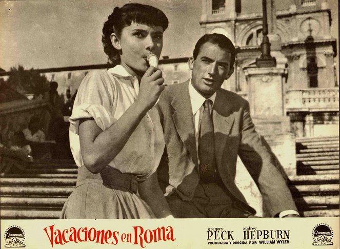 Férias em Roma - Cartões lobby - Audrey Hepburn, Gregory Peck