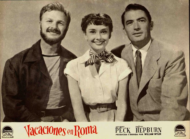 Vacaciones en Roma - Fotocromos - Eddie Albert, Audrey Hepburn, Gregory Peck