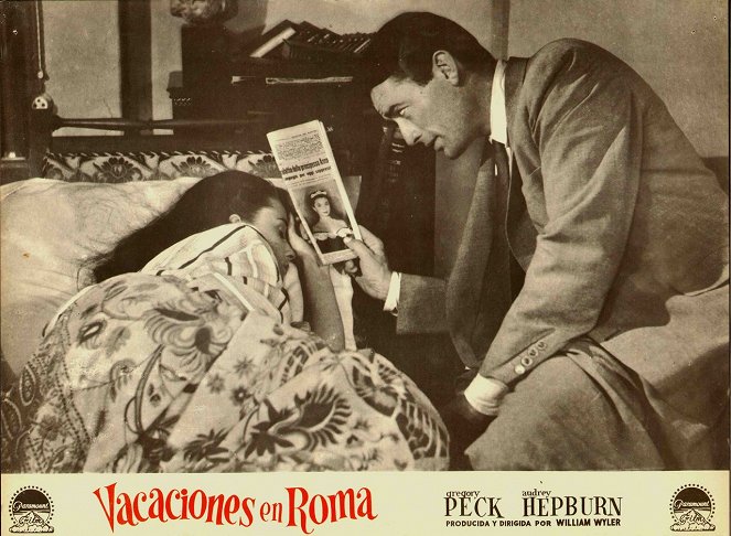Rzymskie wakacje - Lobby karty - Audrey Hepburn, Gregory Peck