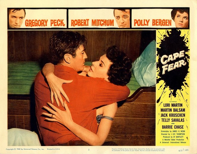 Cape Fear - Lobbykaarten - Gregory Peck, Polly Bergen
