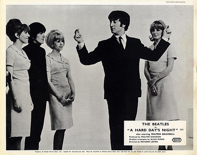 The Beatles - A Hard Day's Night - Lobbykarten - George Harrison, John Lennon
