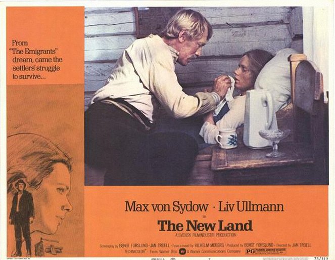 Das neue Land - Lobbykarten - Max von Sydow, Liv Ullmann