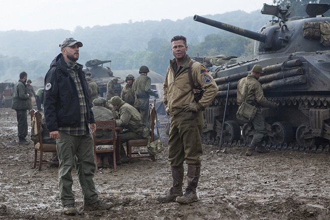 Fury - Kuvat kuvauksista - David Ayer, Brad Pitt