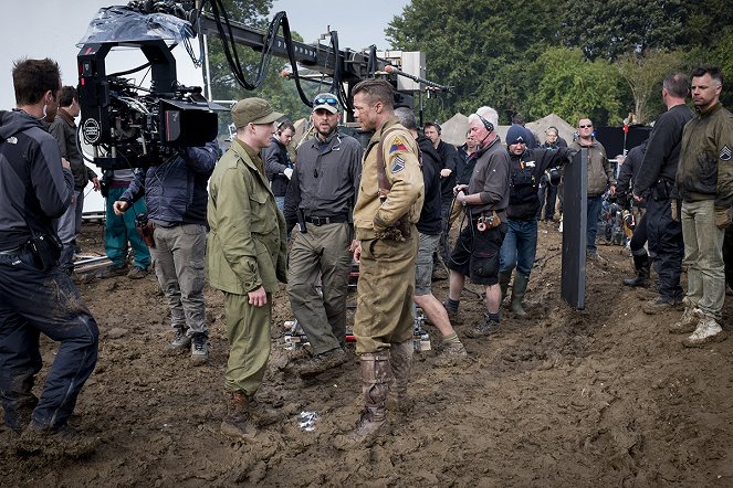 Fury - Kuvat kuvauksista - David Ayer, Brad Pitt