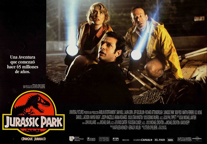 Jurassic Park - Vitrinfotók - Laura Dern, Jeff Goldblum, Bob Peck