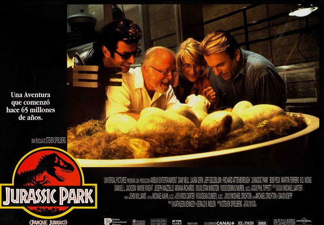 Jurassic Park - Vitrinfotók - Jeff Goldblum, Richard Attenborough, Laura Dern, Sam Neill