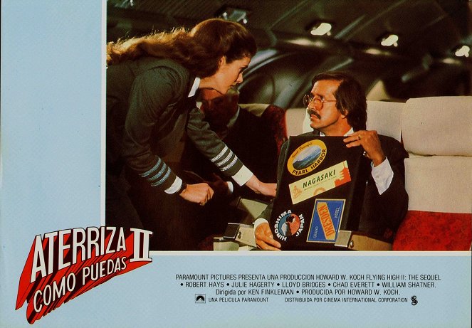 Aeroplano II: A Loucura Continua - Cartões lobby - Julie Hagerty, Sonny Bono