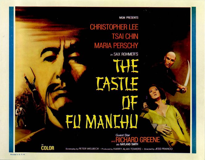 Le Château de Fu Manchu - Cartes de lobby - Christopher Lee, Maria Perschy