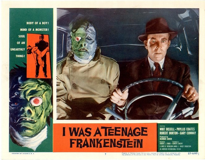 I Was a Teenage Frankenstein - Lobbykaarten