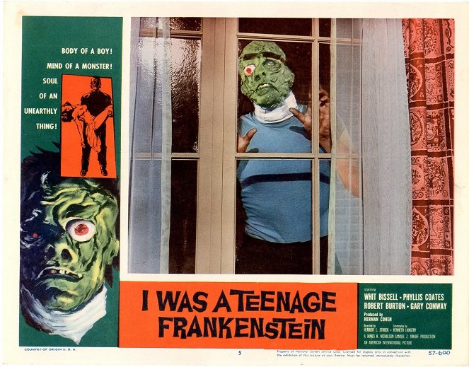I Was a Teenage Frankenstein - Cartes de lobby